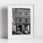 Piazza Galvani Bologna Italy Fine Art Black And White Photography Restaurant Print