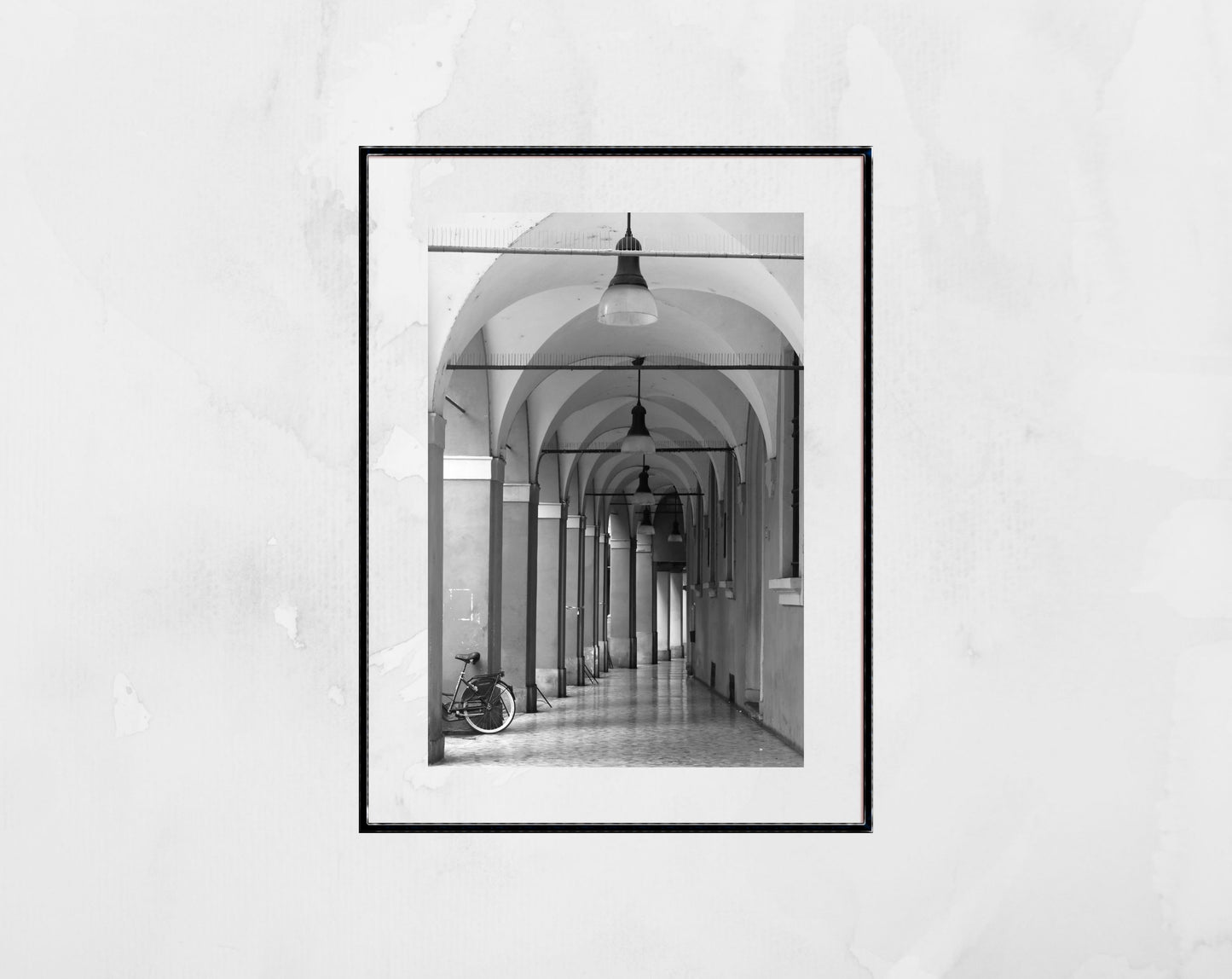Bologna Portico Italy Fine Art Black And White Photography Print