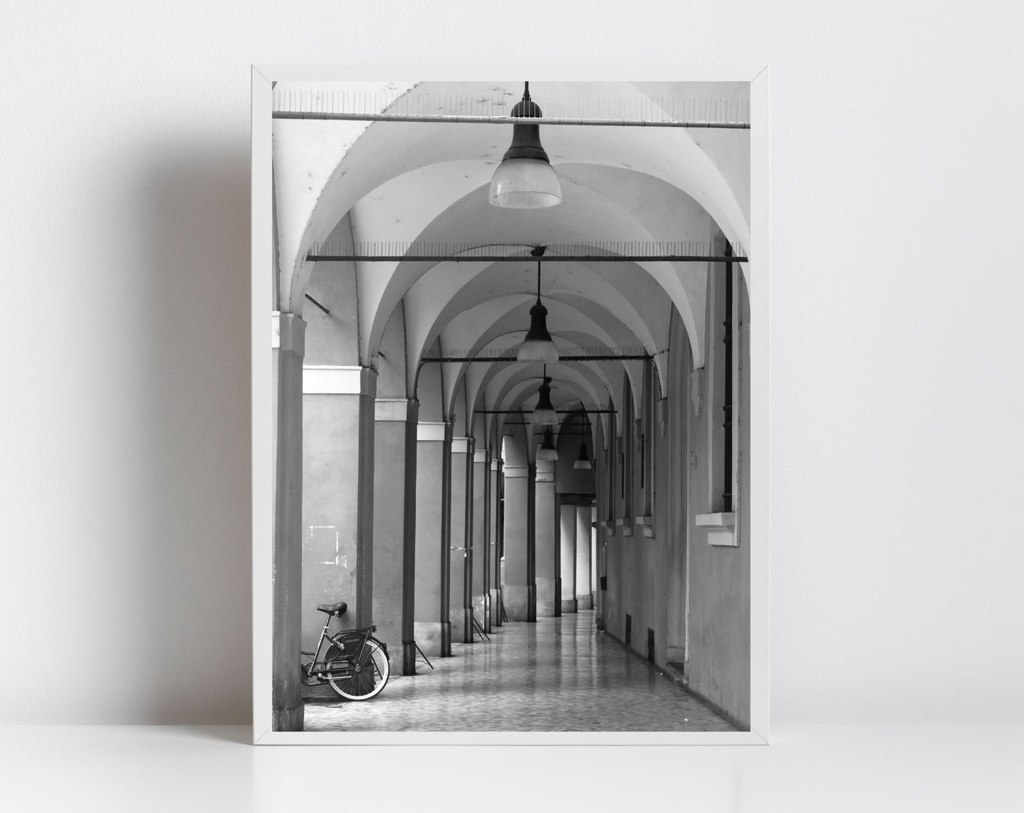 Bologna Portico Italy Fine Art Black And White Photography Print