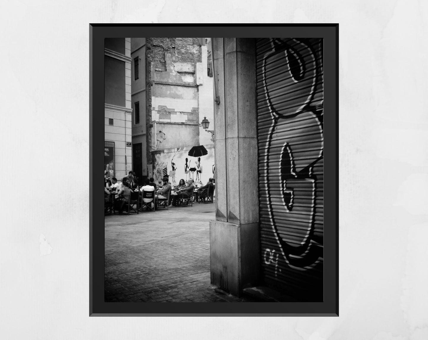 Valencia Spain Black And White Photography Print