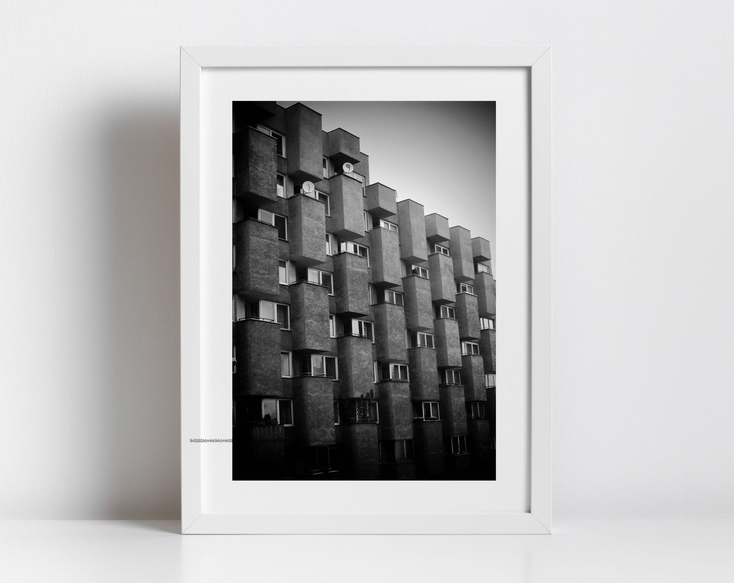 Warsaw Brutalist Black And White Photography Print