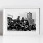 Bologna Vespa Stadio Renato Dall'Ara Black And White Photography Print