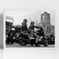 Bologna Vespa Stadio Renato Dall'Ara Black And White Photography Print