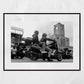 Bologna Vespa Stadio Renato Dall'Ara Black And White Photography Print
