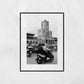 Bologna Stadio Renato Dall'Ara Vespa Black And White Photography Print