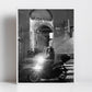 Bologna Vespa Via Riva di Reno Black And White Photography Print