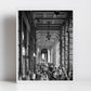 Bologna Italy Portico Black And White Photography Print
