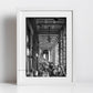 Bologna Italy Portico Black And White Photography Print