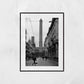 Bologna Two Towers Italy Black And White Photography Print