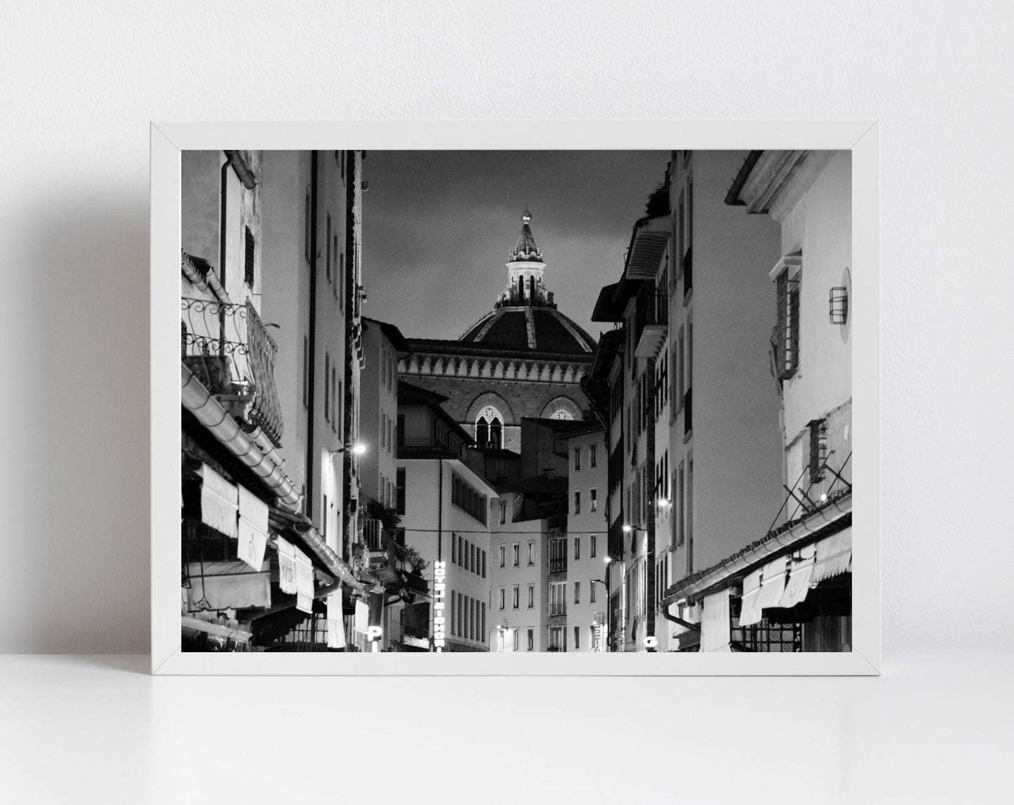Florence Via dell'Ariento Italy Fine Art Black And White Photography Print