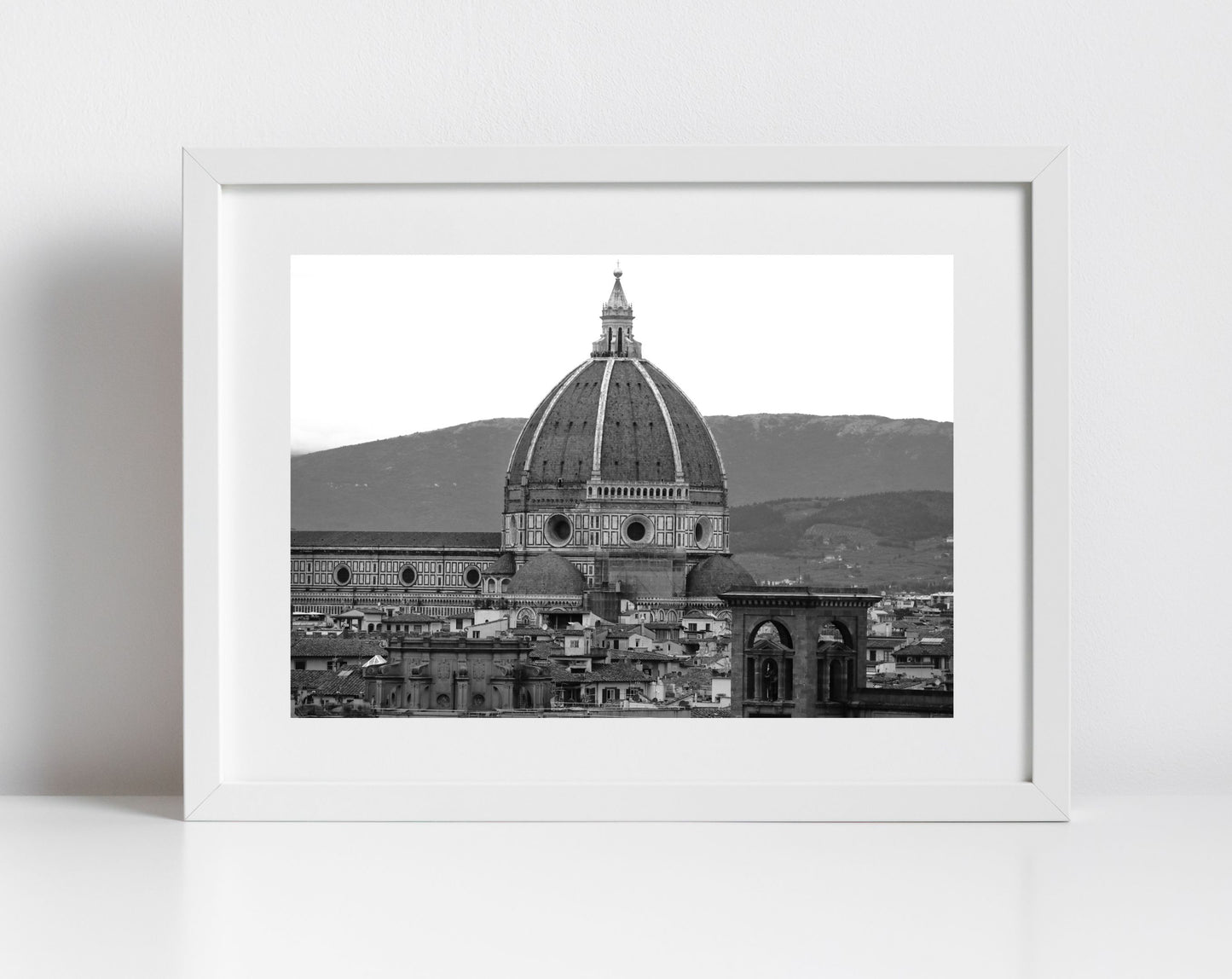 Florence Duomo Italy Photography Art Print (Black And White)