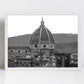 Florence Duomo Italy Photography Art Print (Black And White)