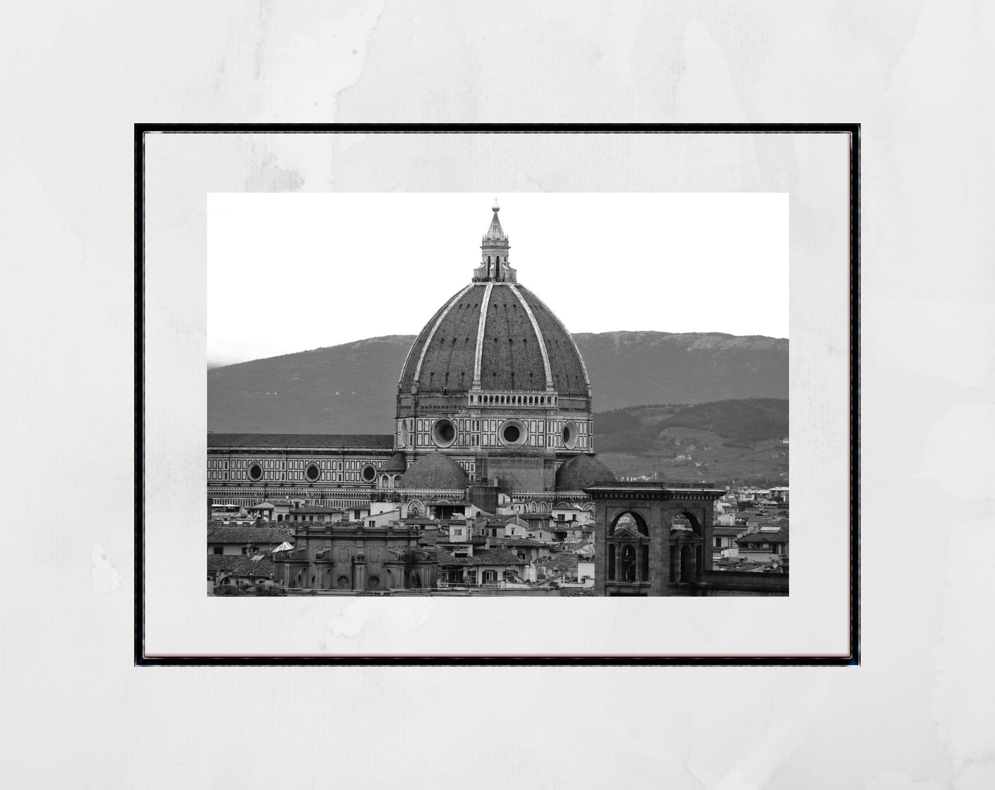 Florence Duomo Italy Photography Art Print (Black And White)