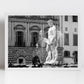 Florence Italy Fountain Of Neptune Print: Black And White