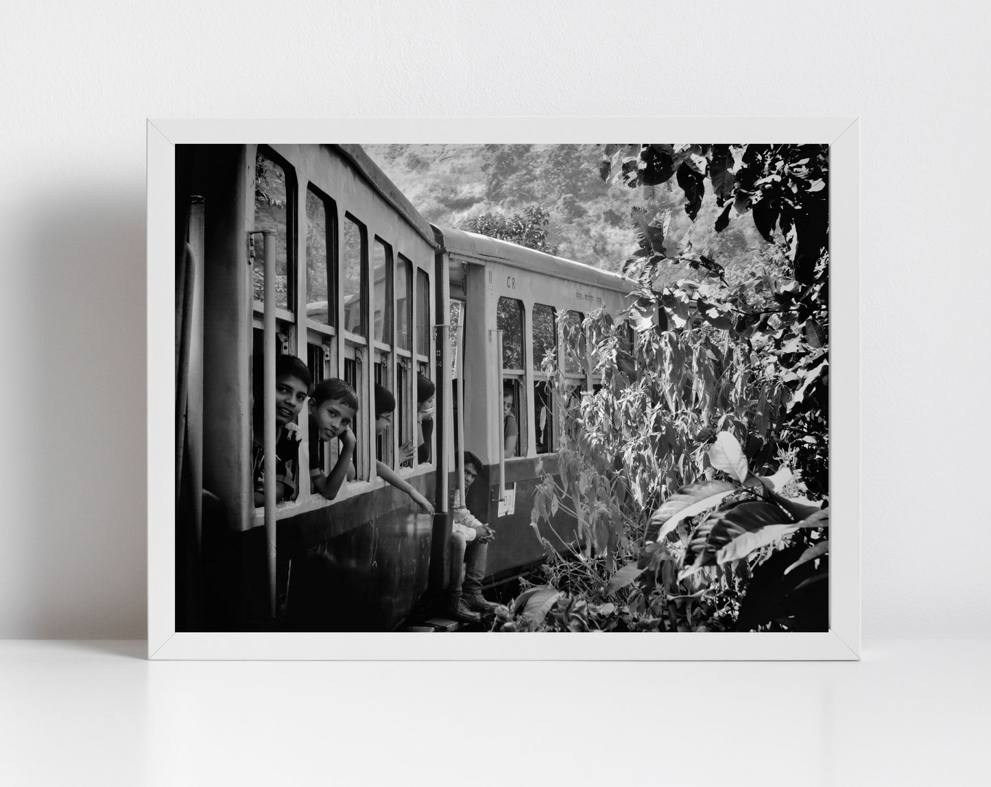 India Black And White Photography Print: Matheran Toy Train