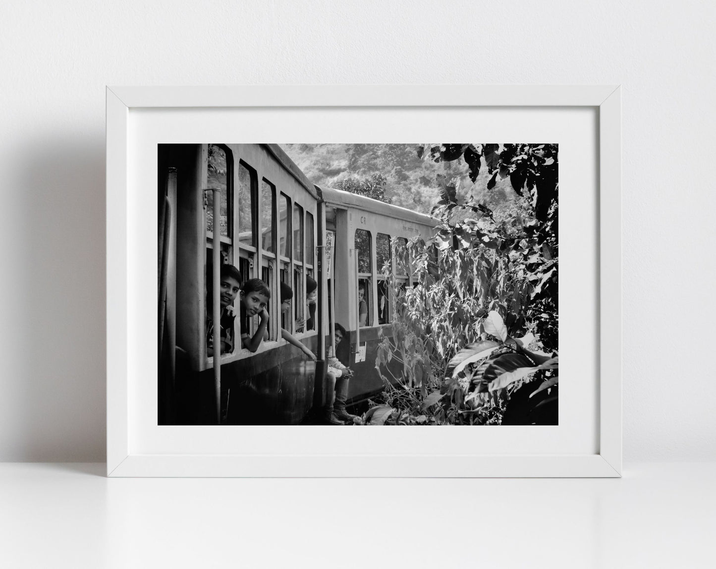 India Black And White Photography Print: Matheran Toy Train