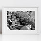 Florence Italy Vespas Black And White Photography Art Print