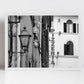 Florence Italy Pizzeria Black And White Photography Art Print