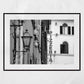 Florence Italy Pizzeria Black And White Photography Art Print