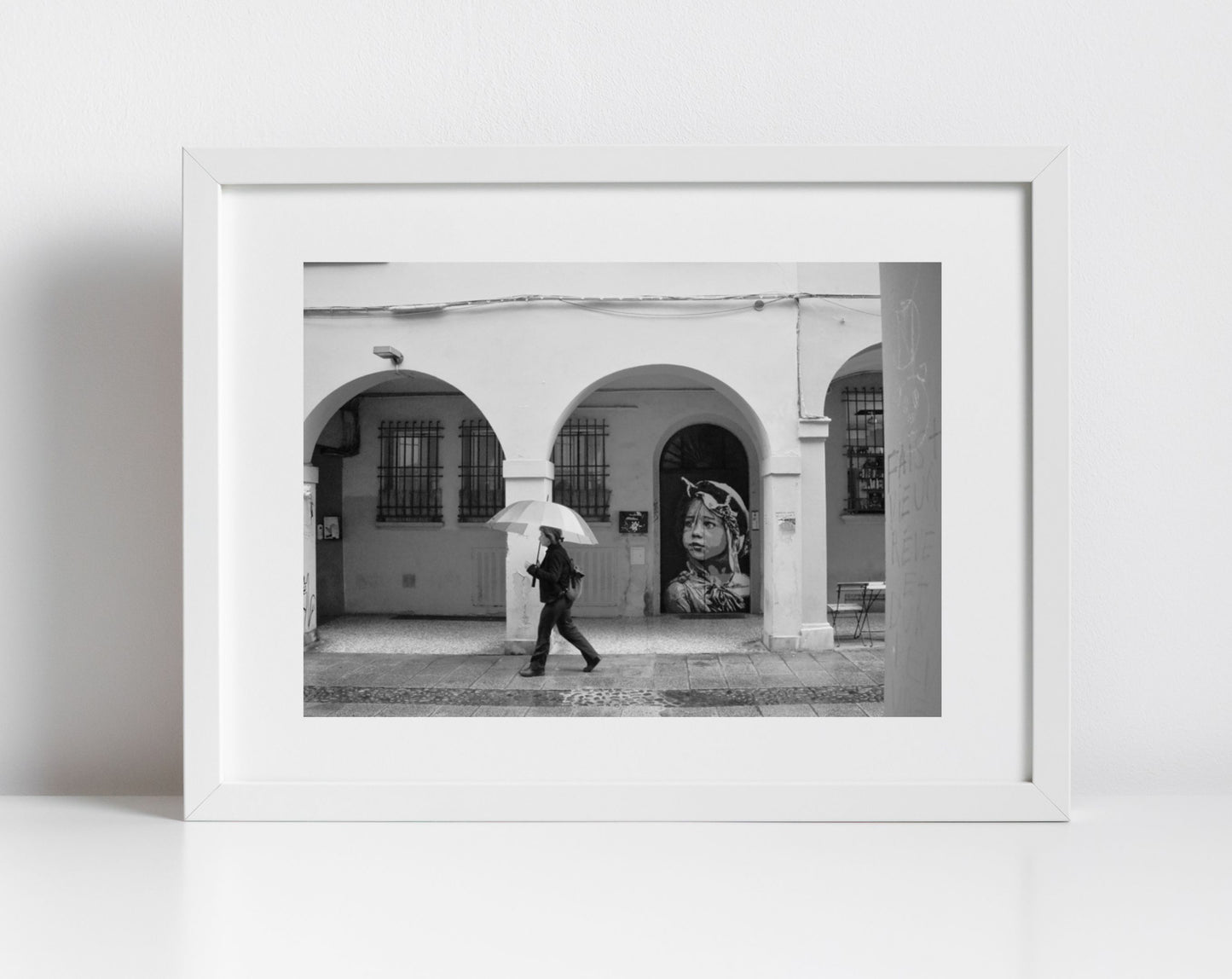 Bologna Street Black And White Photography Via Del Pratello Art Print