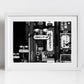 Tokyo Shibuya Black And White Photography Art Print