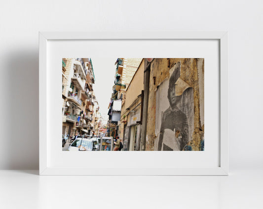 Maradona Naples Street Photography Art Print