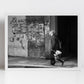 Communist Street Black And White Photography Print: Bologna Italy Wall Art