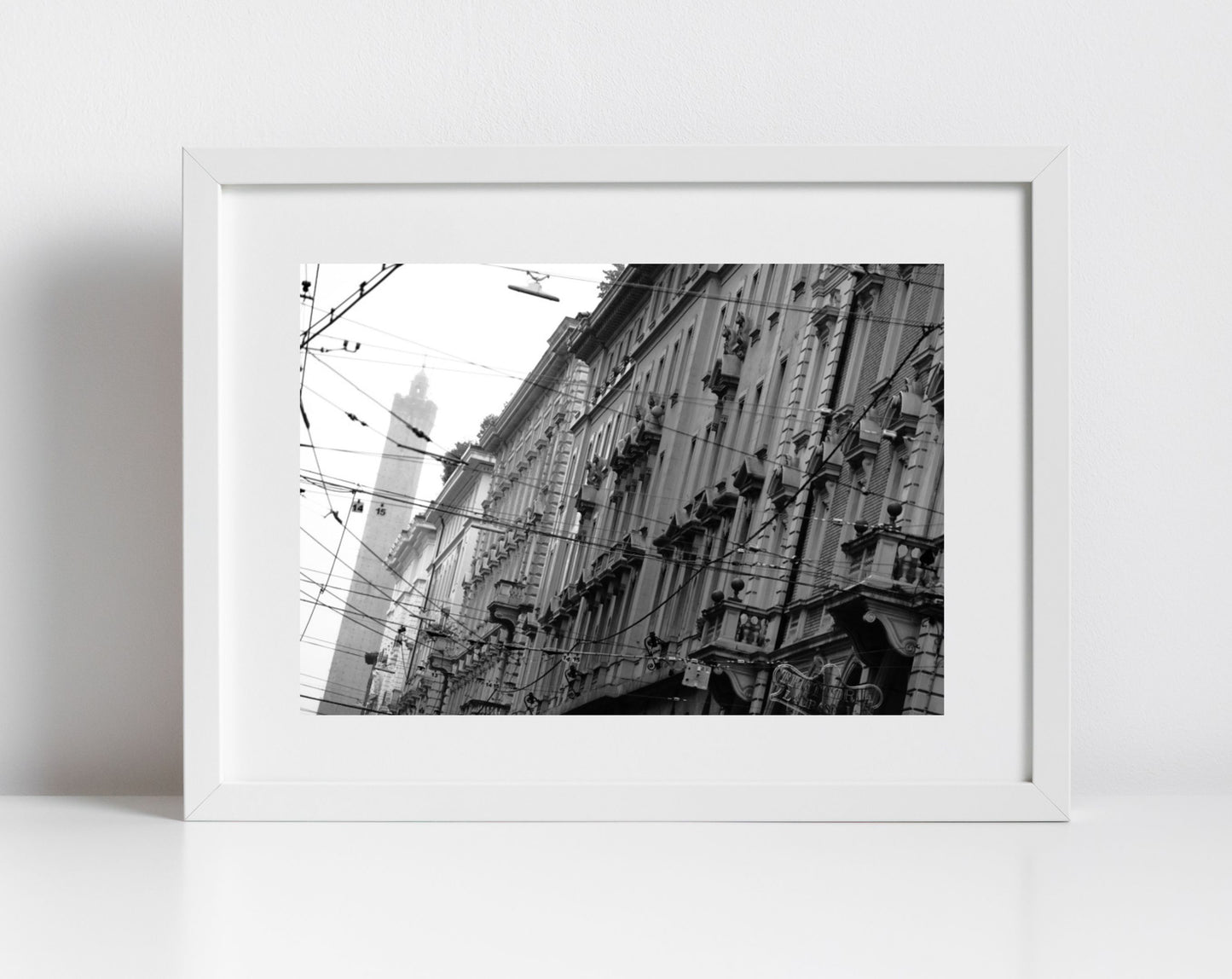 Bologna Street Black And White Photography Print