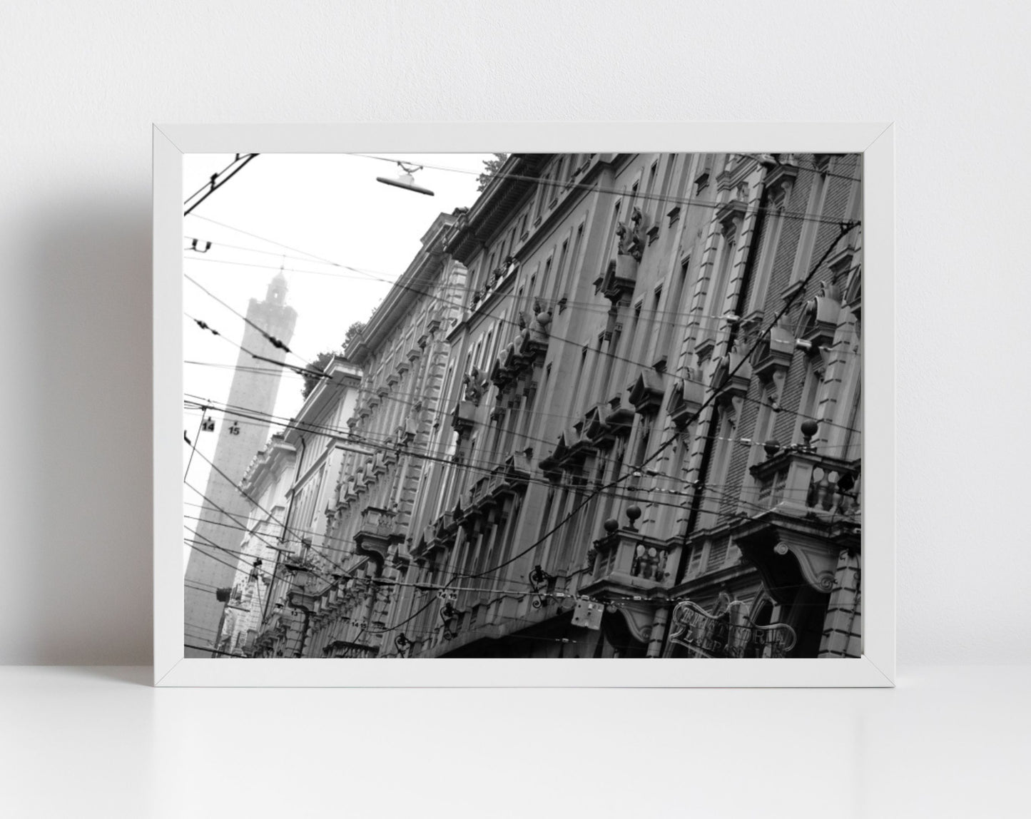 Bologna Street Black And White Photography Print