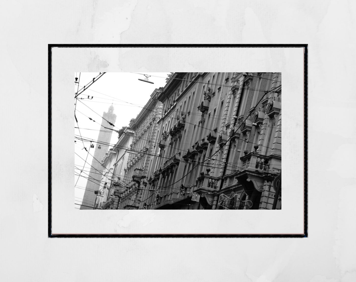 Bologna Street Black And White Photography Print
