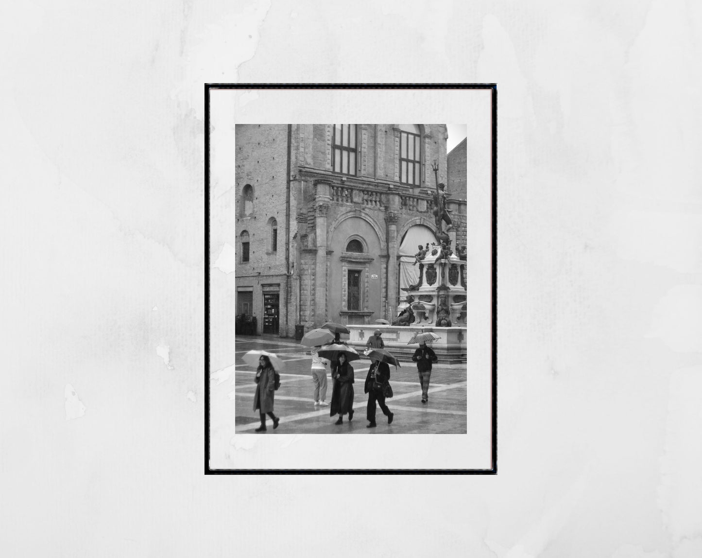 Bologna In The Rain Black And White Photography Print