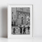 Bologna In The Rain Black And White Photography Print
