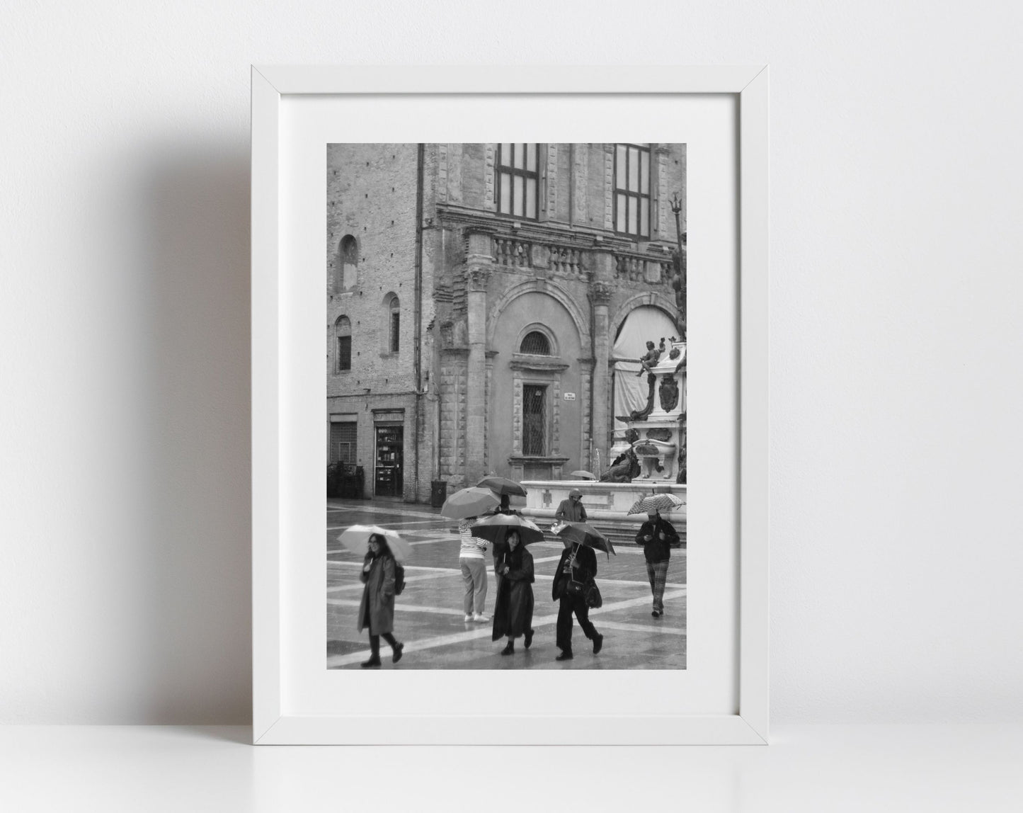 Bologna In The Rain Black And White Photography Print