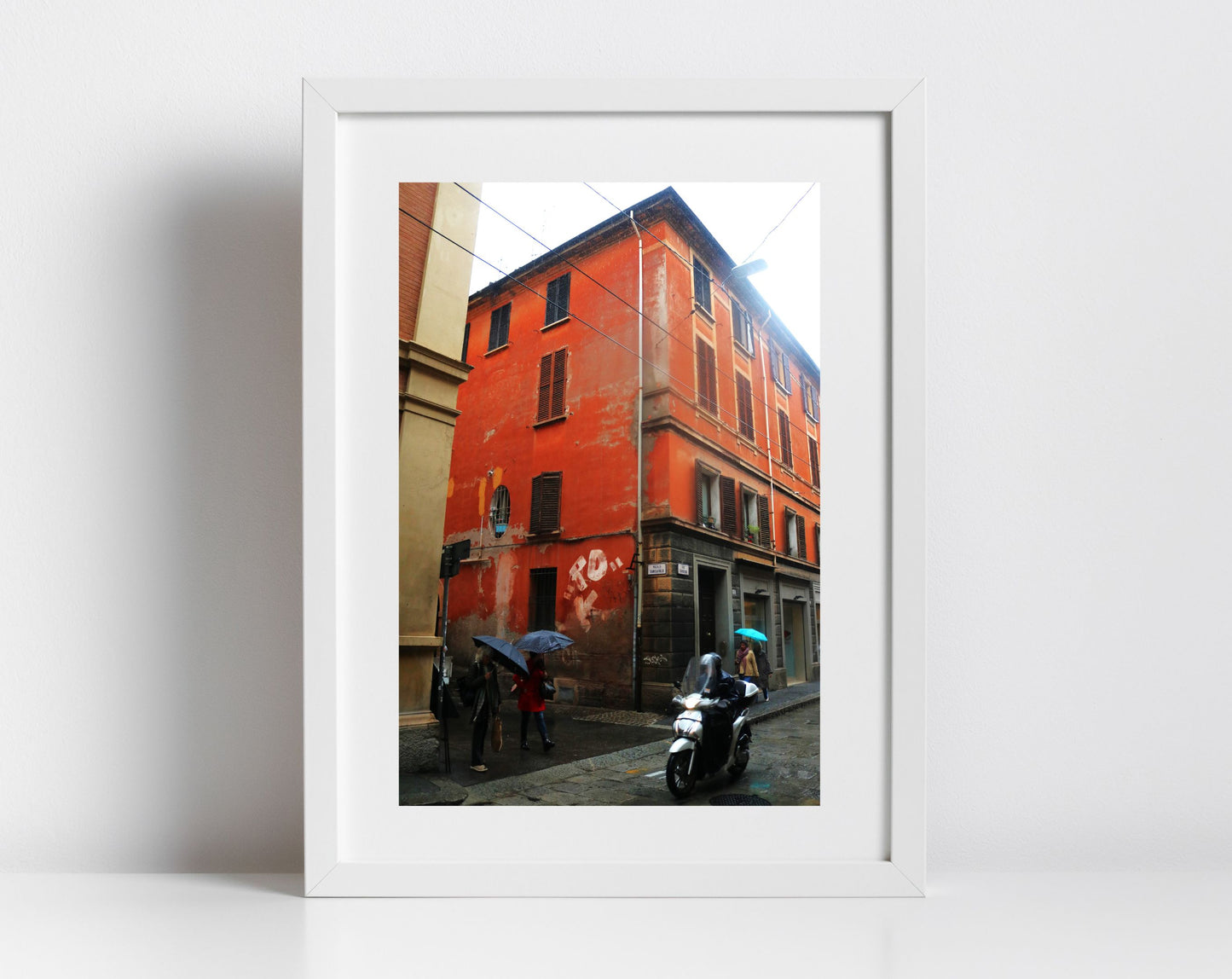 Bologna Italy Street Photography Rainy Day Print