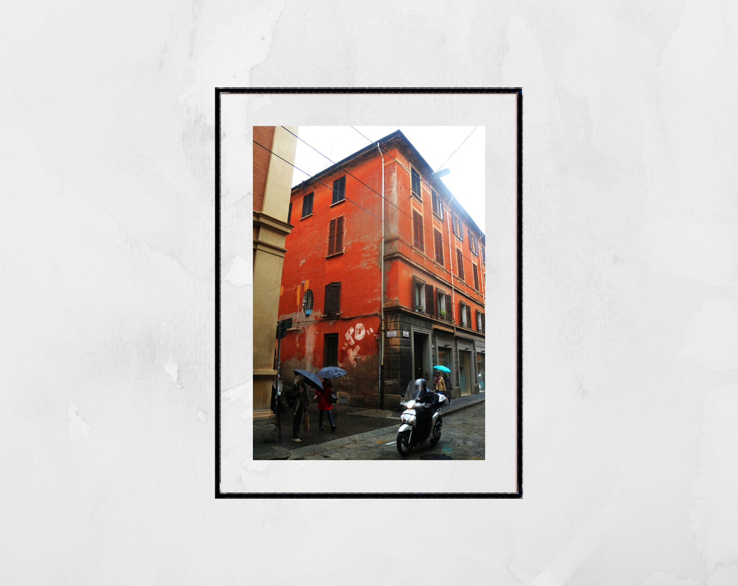 Bologna Italy Street Photography Rainy Day Print