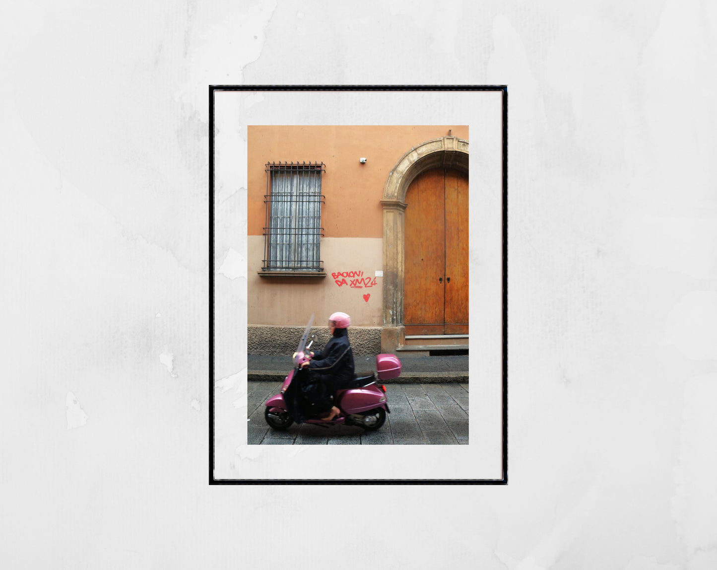Bologna Pink Vespa Photography Print