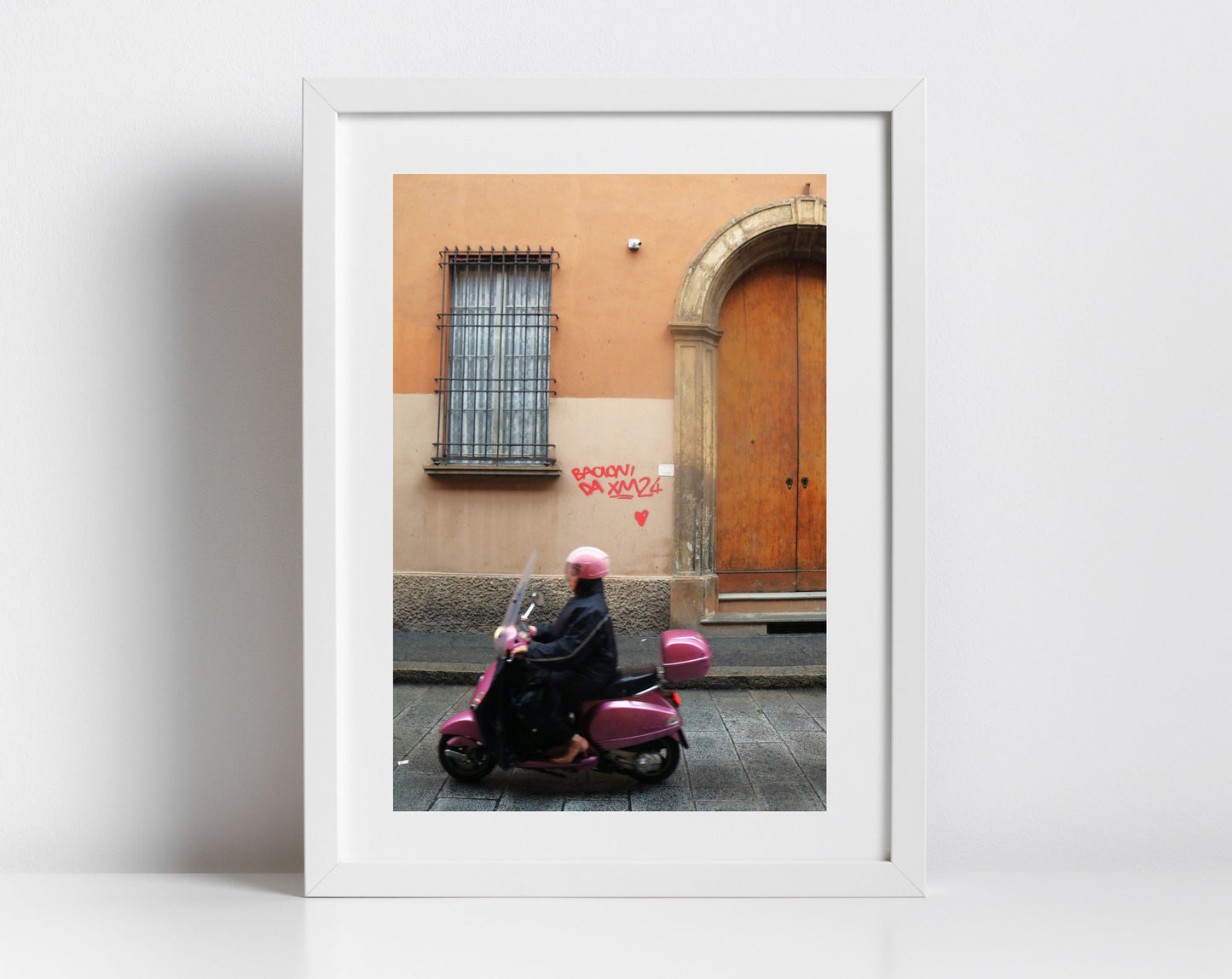 Bologna Pink Vespa Photography Print