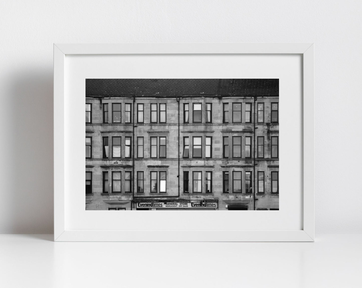 Glasgow Tenements Ibrox Black And White Photography Wall Art