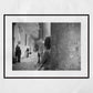 Smoking In Bologna Portico Black And White Photography Art Print