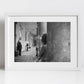 Smoking In Bologna Portico Black And White Photography Art Print