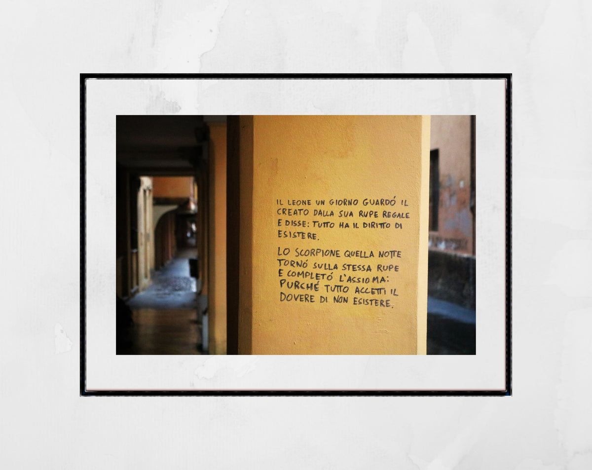 Italian Graffiti Bologna Photography Print