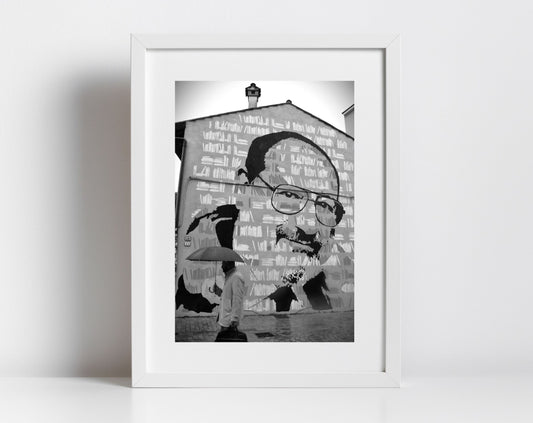 Umberto Eco Bologna Italy Black And White Photography Print