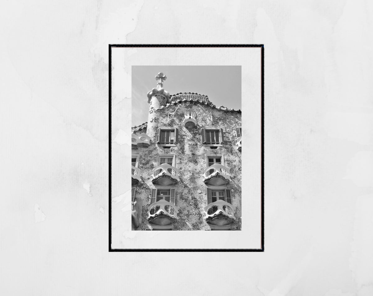Casa Batlló Gaudi Black And White Photography Print