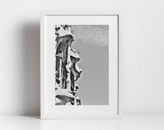 Barcelona Casa Batlló Gaudi Black And White Photography Print