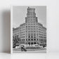 Plaça de Catalunya Black And White Photography Art Print