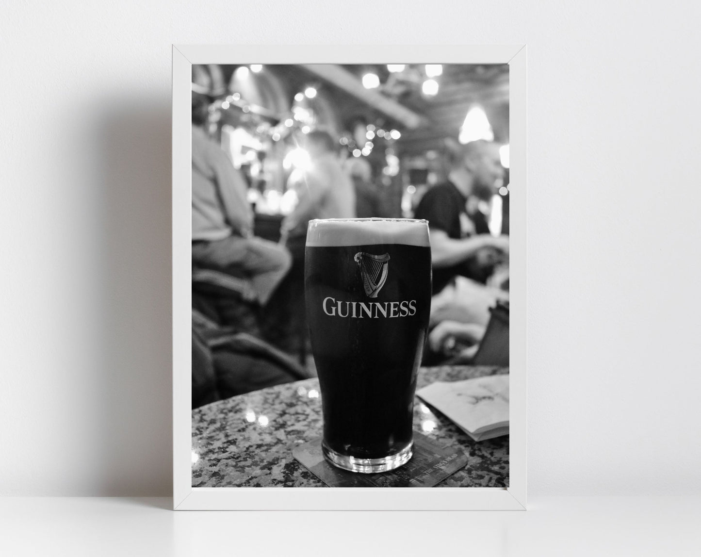 Guinness Poster Irish Pub Black And White Print The Stag's Head Dublin Photography