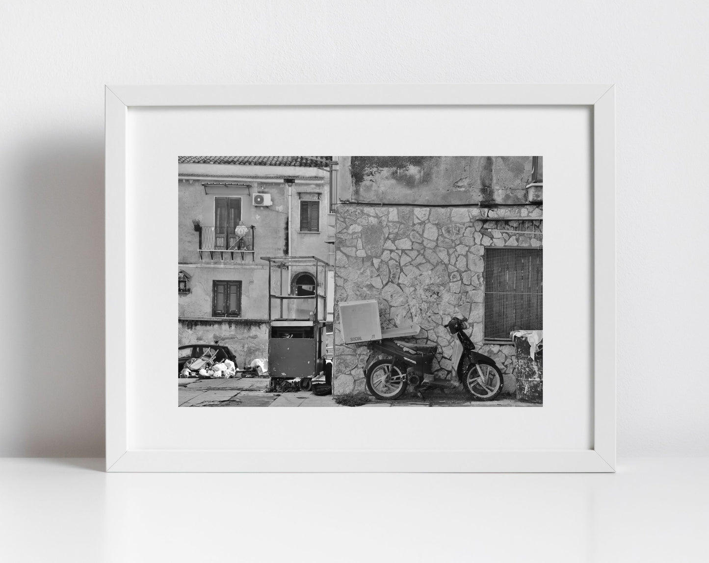 Palermo Sicily Black And White Print Italy Wall Art Street Photography