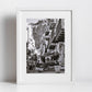 Cefalù Sicily Italy Street Black And White  Print