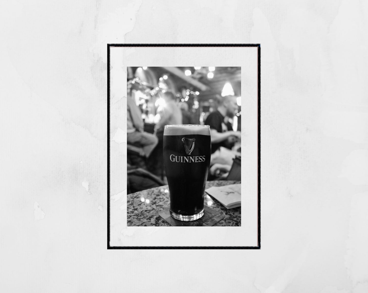 Guinness Poster Irish Pub Black And White Print The Stag's Head Dublin Photography