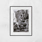 Cefalù Sicily Italy Street Black And White  Print